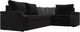 Миниатюра изображения товара Диван угловой Лига Диванов Николь правый / 116738 (велюр черный/экокожа черный)
