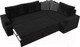 Миниатюра изображения товара Диван угловой Лига Диванов Николь правый / 116738 (велюр черный/экокожа черный)