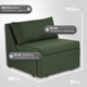 Миниатюра изображения товара Кресло-кровать Mio Tesoro Такка Fotel 80 Z/F Malmo 37 (Dark Green)