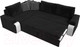 Миниатюра изображения товара Диван угловой Лига Диванов Николь левый / 102977L (велюр черный/экокожа белый)