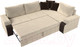 Миниатюра изображения товара Диван угловой Лига Диванов Николь правый / 29377 (микровельвет бежевый/экокожа коричневый)