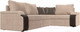 Миниатюра изображения товара Диван угловой Лига Диванов Николь правый / 102970 (велюр бежевый/экокожа коричневый)