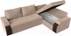 Миниатюра изображения товара Диван угловой Лига Диванов Николь правый / 102970 (велюр бежевый/экокожа коричневый)