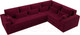 Миниатюра изображения товара Диван угловой Лига Диванов Майами Long правый / 114888 (микровельвет бордовый)