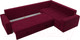 Миниатюра изображения товара Диван угловой Лига Диванов Майами Long правый / 114888 (микровельвет бордовый)