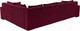 Миниатюра изображения товара Диван угловой Лига Диванов Майами Long правый / 114888 (микровельвет бордовый)