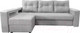 Миниатюра изображения товара Диван Bobrovmebel Влада 8/2п с пуфом слева (микровелюр симпл 30 светло-серый)