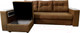Миниатюра изображения товара Диван Bobrovmebel Влада 8/2п с пуфом слева (микровелюр симпл 45 коричневый)