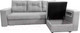 Миниатюра изображения товара Диван Bobrovmebel Влада 8/2п с пуфом справа (микровелюр симпл 30 светло-серый)