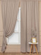 Миниатюра изображения товара Комплект штор Amore Mio Вельвет канвас 1.5x2.7 / 92056 (2шт, бежевый)
