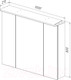 Миниатюра изображения товара Шкаф с зеркалом для ванной LEMARK Zenon 100x80 / LM100ZS-Z (белый глянец)