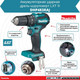 Миниатюра изображения товара Профессиональная дрель-шуруповерт Makita DHP483RAJ