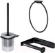 Миниатюра изображения товара Набор аксессуаров для ванной и туалета AM.PM Inspire V2.0 AK50T1103B (черный)