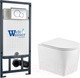 Миниатюра изображения товара Унитаз подвесной с инсталляцией WeltWasser Marberg 507 + Nesenbach 004 GL-WT + Mar 507 RD-CR