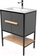 Миниатюра изображения товара Тумба под умывальник Дабер 010 WeltWasser Deilbach 7517-60 / Т10.6W.2.4 (черный/серый/дуб канзас коричневый)