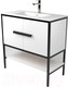 Миниатюра изображения товара Тумба под умывальник Дабер 010 WeltWasser Deilbach 7517-80 / Т10.8W.2.5 (черный/белый)