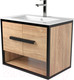 Миниатюра изображения товара Тумба под умывальник Дабер 009 WeltWasser Deilbach 7517-60 / Т9.6W.2.6 (черный/дуб канзас коричневый)