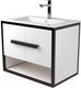 Миниатюра изображения товара Тумба под умывальник Дабер 009 WeltWasser Deilbach 7517-60 / Т9.6W.2.5 (черный/белый)