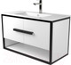 Миниатюра изображения товара Тумба под умывальник Дабер 009 WeltWasser Deilbach 7517-80 / Т9.8W.2.5 (черный/белый)