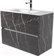 Миниатюра изображения товара Тумба под умывальник Дабер 011 WeltWasser Deilbach 7517-70 / Т11.7W.0.12Б (мрамор черный/белый)