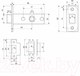 Миниатюра изображения товара Ручка дверная УЗК Аллюр Арт Коломбо BL+L45-8 BL 23150/S45 / 15200 (черный матовый)