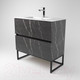 Миниатюра изображения товара Тумба под умывальник Дабер 012 WeltWasser Deilbach 7517-70 / Т12.7W.2.12Ч (мрамор черный/черный)