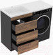 Миниатюра изображения товара Тумба под умывальник Misty Коломбо 60 / П-Кол06060-0113Я (напольная, черный/темное дерево)