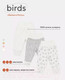 Миниатюра изображения товара Набор штанов для малышей MOWbaby Birds / 3282 (молочный, р.74)