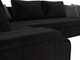 Миниатюра изображения товара Диван П-образный Лига Диванов Николь / 117006 (велюр черный/экокожа черный)