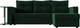 Миниатюра изображения товара Диван угловой Лига Диванов Атланта правый / 112495 (велюр зеленый)