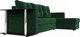 Миниатюра изображения товара Диван угловой Лига Диванов Атланта правый / 112495 (велюр зеленый)