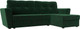 Миниатюра изображения товара Диван угловой Лига Диванов Амстердам Лайт правый / 112451 (велюр зеленый)