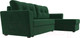 Миниатюра изображения товара Диван угловой Лига Диванов Амстердам Лайт правый / 112451 (велюр зеленый)