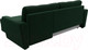 Миниатюра изображения товара Диван угловой Лига Диванов Амстердам Лайт правый / 112451 (велюр зеленый)