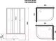 Миниатюра изображения товара Душевая кабина Niagara Promo P90/70/40L/MT/BK 90x70x195