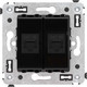 Миниатюра изображения товара Розетка DKC Avanti RJ-45 / 4402664 (черный квадрат)