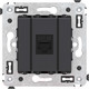 Миниатюра изображения товара Розетка DKC Avanti RJ-45 / 4412663 (черный матовый)