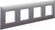 Миниатюра изображения товара Рамка для выключателей и розеток DKC Avanti 4404908 (закаленная сталь)