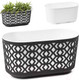 Миниатюра изображения товара Кашпо Lamela Aztek LA794-25 (черный/белый)