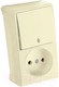 Миниатюра изображения товара Блок выключатель+розетка Viko Vera / 90681291 (кремовый)