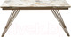 Миниатюра изображения товара Обеденный стол M-City Accera New 160 / 614M05350 (Grand Jade Solid Ceramic/шампань)
