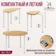 Миниатюра изображения товара Обеденный стол Millwood Далис 2 (дуб золотой Craft/металл белый)
