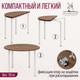 Миниатюра изображения товара Обеденный стол Millwood Далис 2 (дуб табачный Craft/металл белый)