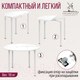 Миниатюра изображения товара Обеденный стол Millwood Далис 2 (белый/металл белый)