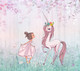 Миниатюра изображения товара Фотообои листовые ФабрикаФресок Сказка Девочка и единорог / 243265 (300x265)