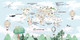 Миниатюра изображения товара Фотообои листовые ФабрикаФресок Детская карта с лесом / 314200 (400x200)