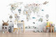 Миниатюра изображения товара Фотообои листовые ФабрикаФресок Детская карта с шарами и зверями / 364270 (400x270)