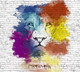 Миниатюра изображения товара Фотообои листовые ФабрикаФресок Лев и граффити / 573270 (300x270)