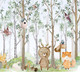 Миниатюра изображения товара Фотообои листовые ФабрикаФресок Звери в лесу / 603270 (300x270)