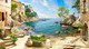 Миниатюра изображения товара Фотообои листовые ФабрикаФресок Фреска Солнечная гавань / 681180 (180x100)